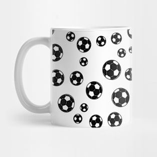 Inverse Football / Soccer Colors Ball Seamless Pattern Mug